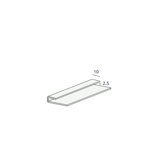 Heering Eind- en omrandingprofielen 2,5 mm Wit (0202)