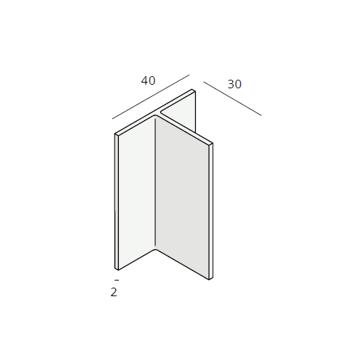 Heering T-profiel ongelijkzijdig 40x30x2 mm (0939)