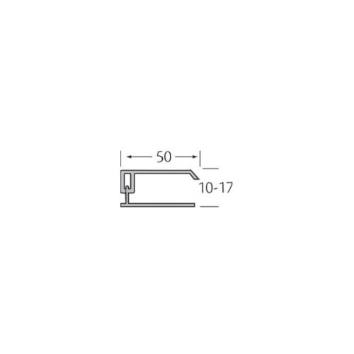 Eindprofiel 2-delig 17mm inwendig