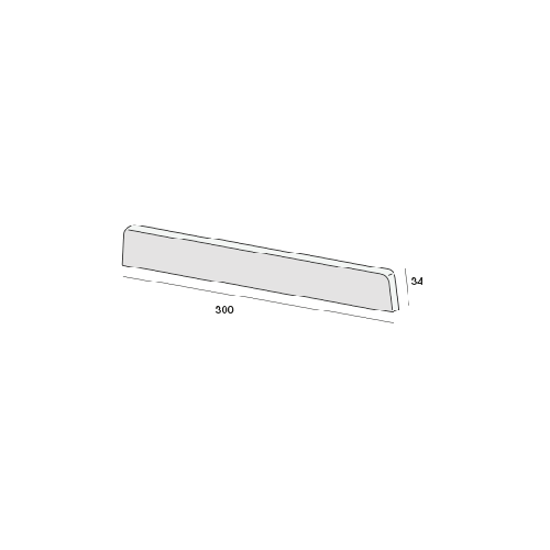 Prodec Vensterbank Eindkap 300 mm Wit/Crème (7355)