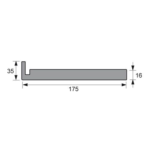 Swish dakrandpaneel 175 x 35 mm