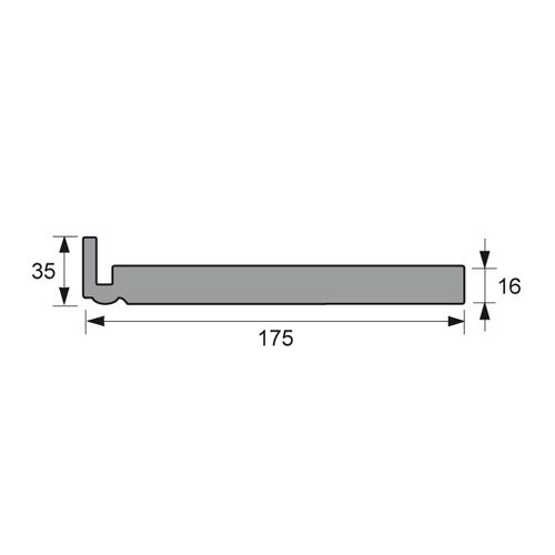 Swish sierdakrandpaneel 175 x 35 mm (1351)