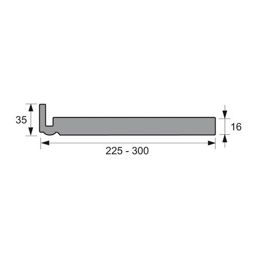 Swish sierdakrandpaneel 225 x 35 mm (1353)