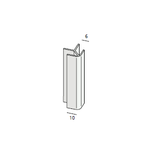 Heering Hoekverbindingsprofiel Uitwendig 6mm