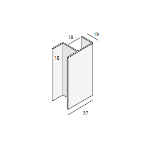 Heering Hoekverbindingsprofiel Uitwendig 18mm 