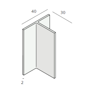 Heering T-profiel ongelijkzijdig 40x30x2 mm (0939)