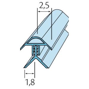 2-delig universeel hoekprofiel 10 mm inwendig