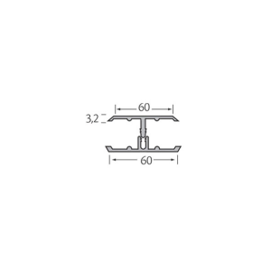 Kerrafront verbindingsprofiel 2-delig 17 mm inwendig