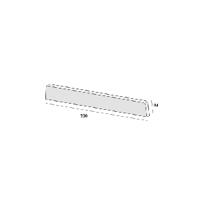 Prodec Vensterbank Eindkap 300 mm Wit/Crème (7355)