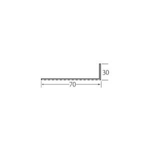 Dutchplank aluminium ventilatieprofiel 70 x 30 mm 1-zijdig geperforeerd (8036)