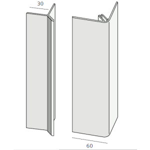 Hardschuim gevelpaneel hoekverbindingsprofiel (2620)