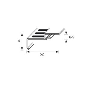 Swish ventilatieprofiel 52 mm (0091)