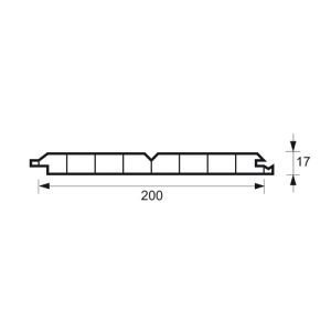 Swish overstekpaneel 200 x 17 mm (4000)